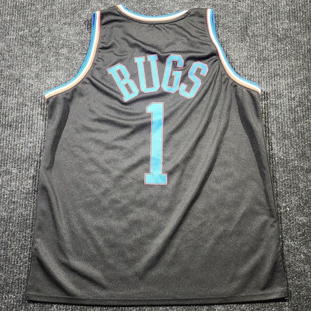 Tune Squad Bugs Bunny #1 Space Jam Basketball Jersey Embroidered Men's Size XL - Picture 6 of 6